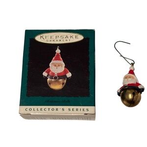Vtg 1996 Hallmark Keepsake Miniature Christmas Bells Santa Series #2